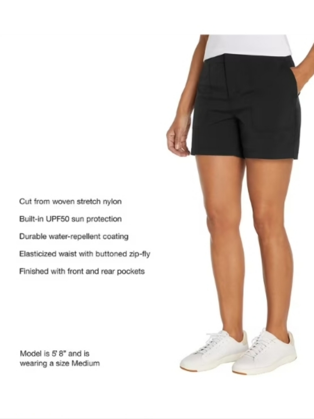 EDDIE BAUER WOMEN'S HIKER SHORT BLACK SIZE 14 NWT
